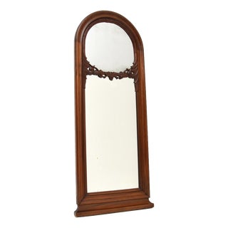 Antique Victorian Carved Walnut Mirror, 1850 For Sale