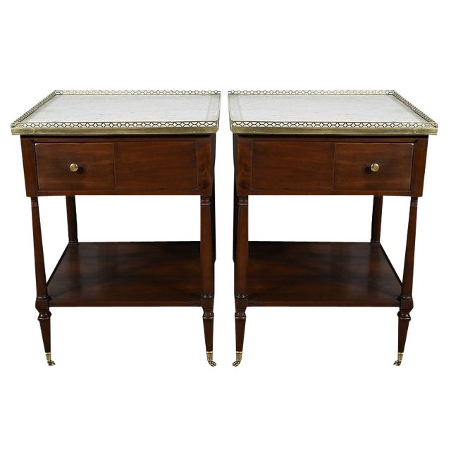 Louis XVI Mahogany Lounge Tables, Set of 2 For Sale