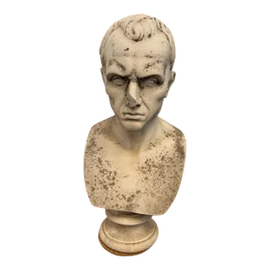 Vintage Italian Marble Bust of Julius Caesar