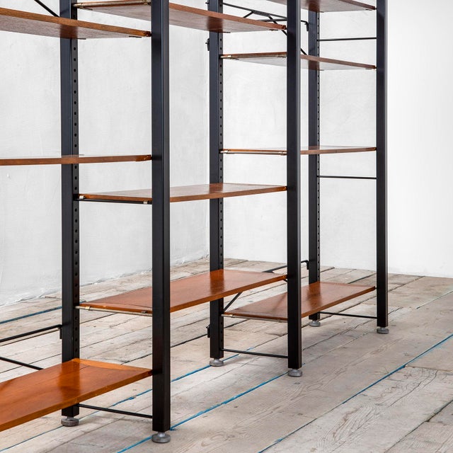 Black Three-Piece Bookcase by Campo & Graffi for Home, 1960s For Sale - Image 8 of 9