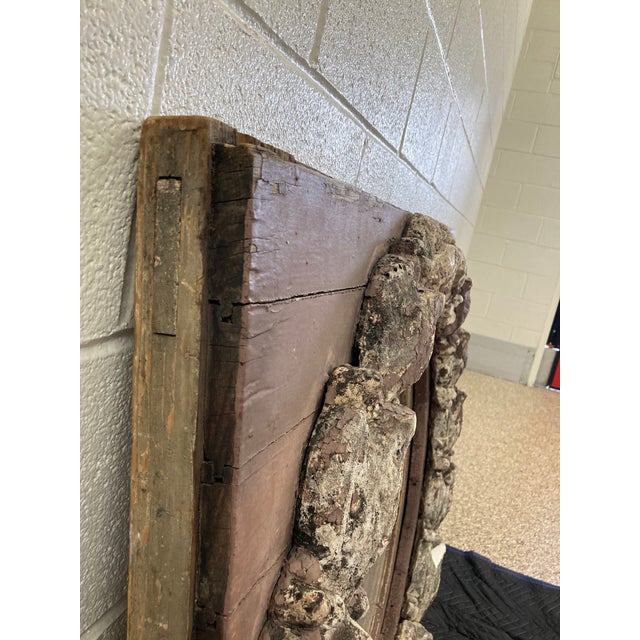 Large Rustic European Mirror For Sale - Image 6 of 11