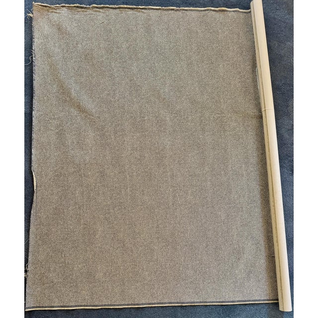 Mid-Century Modern Heathered Grey Pierre Frey Fabric- 1.16 Yards For Sale - Image 3 of 8