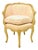 70's Vintage Louis XV Style French Corner Chair Soft Pink For Sale