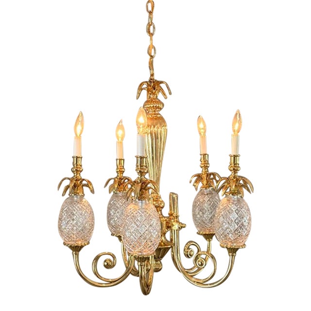 5 Arm Chandelier Hospitality Collection by Waterford Crystal For Sale