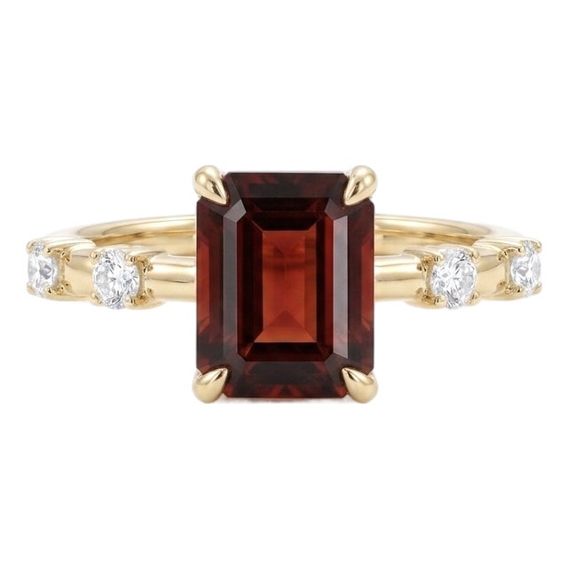 Garnet Wedding Engagement Ring - Janaury Birthstone 925 Silver Handmade Ring Us 7 For Sale