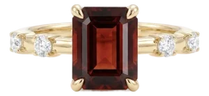 Garnet Wedding Engagement Ring - Janaury Birthstone 925 Silver Handmade Ring Us 7