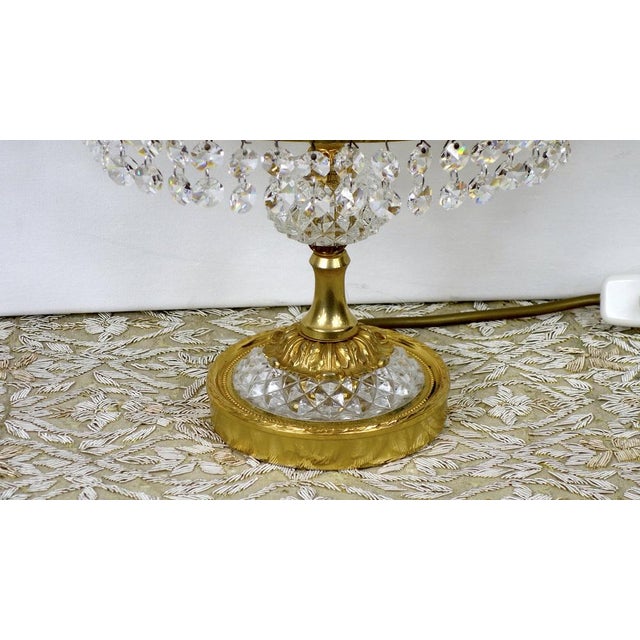 Brass and Lead Crystal Table Lamp from Palwa, 1960s For Sale - Image 11 of 18