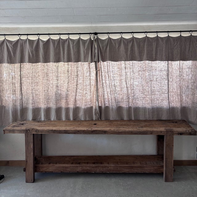 Wood Workbench in Raw Wood For Sale - Image 7 of 7