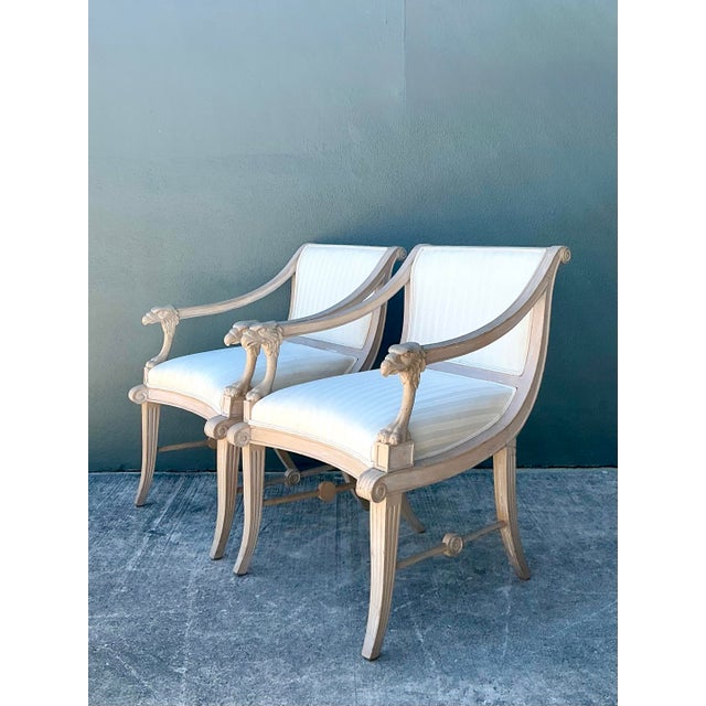 Vintage Hand Carved Eagles Head Lounge Chairs - A Pair For Sale - Image 12 of 12