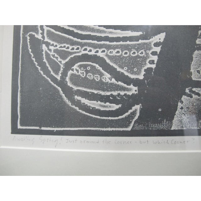 Gordon Gilkey Pacific Nw Signed Artist Proof Etching Print Awaiting Spring For Sale - Image 4 of 7