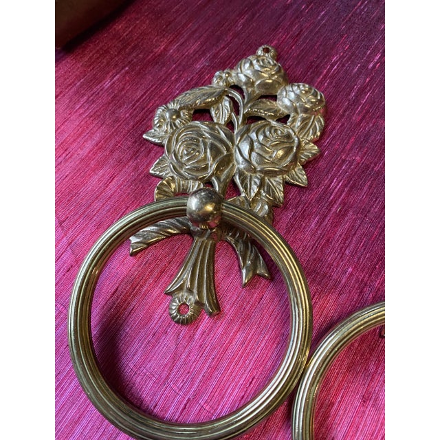 Hollywood Regency 1970s Hollywood Regency Brass Door Knockers - a Pair For Sale - Image 3 of 6