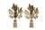 American Brass Maple Leaf Lamp Finials - a Pair For Sale - Image 3 of 4