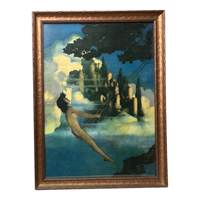 1920s Maxfield Parrish Art Deco Print Dinky Bird Framed For Sale