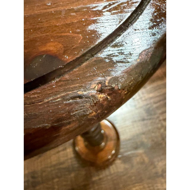 Vintage Monumental Bobbin-Turned Wood Display Pedestal or Plant Stand, 37.5” For Sale - Image 18 of 18