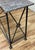 Black Vintage Stone Top Medallion Iron Console Table For Sale - Image 8 of 15