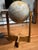 1960s Mid Century Modern 16 Inch Replogle “World Classic” Full-Swing Meridian Gimbel-Mounted Floor Globe on Architectural Solid Oak Cross-Base Stand For Sale - Image 9 of 12