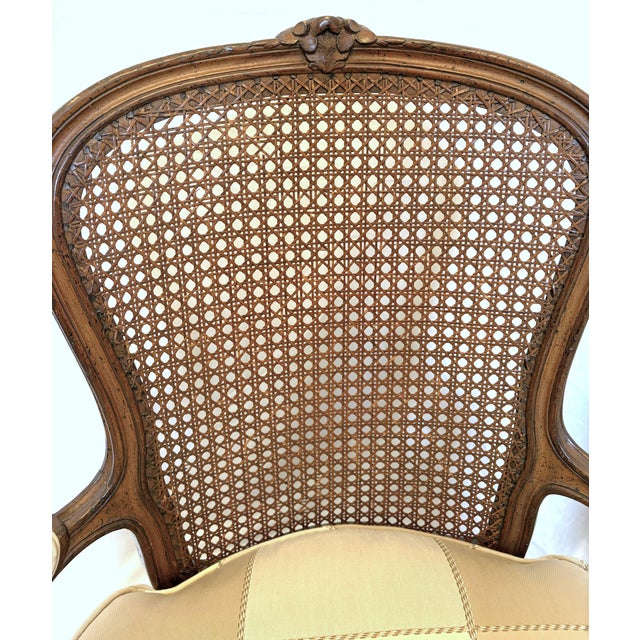 Mid 20th Century Classic French Bergère Chairs With Cane Backs - A Pair For Sale - Image 9 of 18