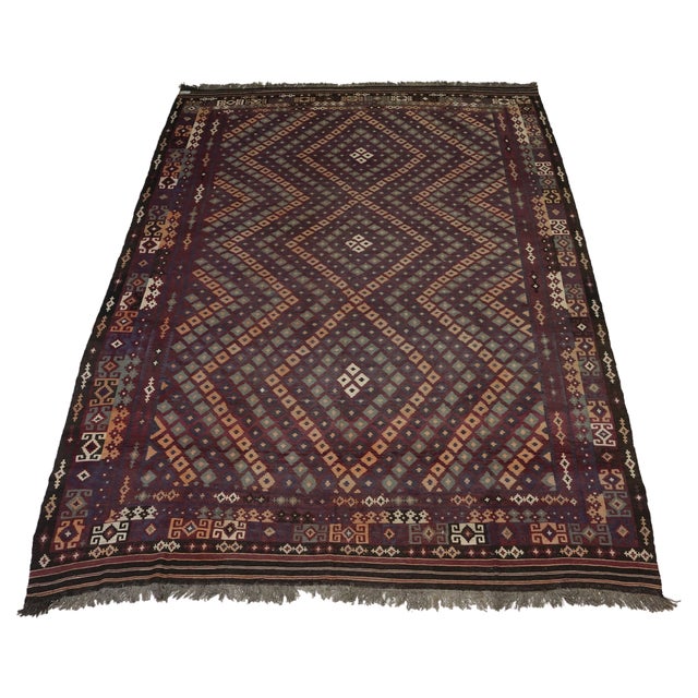 Afghan Kilim Rug, 1920s For Sale