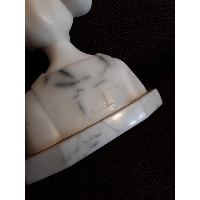 Small Antique Female Bust by Aurilli For Sale - Image 5 of 7