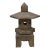 Chinese Gray Brown Hexagon Top Pagoda Shape Garden Stone Lantern For Sale