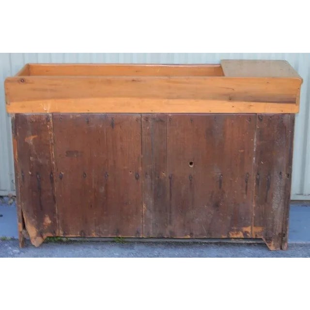 19thc New England Pine Dry Sink For Sale - Image 4 of 8