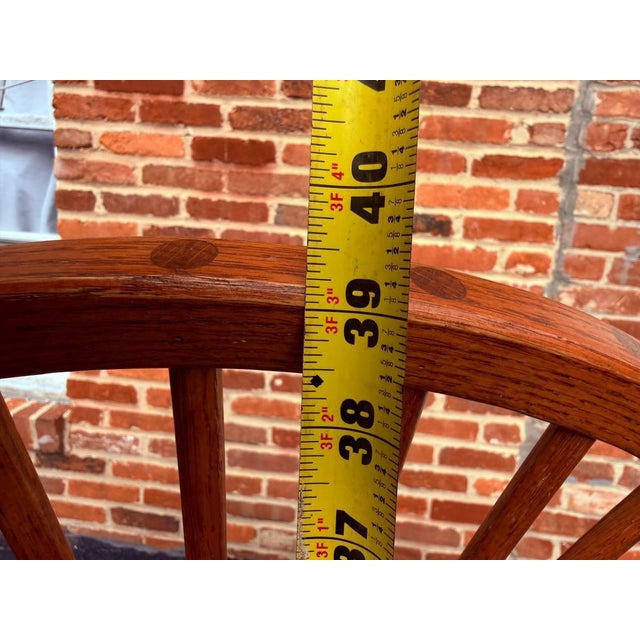 Vintage Edrich Mills Windsor Bow Back Oak Dinning Side Chairs. Set of 8 For Sale - Image 9 of 16