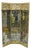 Antique Chinoiserie Oriental Eglomise Antiqued Mirror Glass 3 Panel Room Screen For Sale