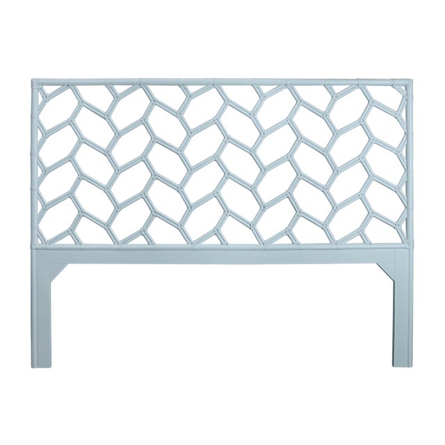 Not Yet Made - Made To Order Silas Platform Bed King - Light Blue For Sale - Image 5 of 12