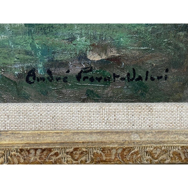 French Impressionist Oil Painting Fisherman on the River Orne, Normandy — C. 1920 Signed by André Prévot-Valéri For Sale - Image 18 of 18