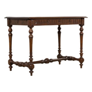 French Louis XIII Style Walnut Writing Table, Provence, Early 20th Century For Sale