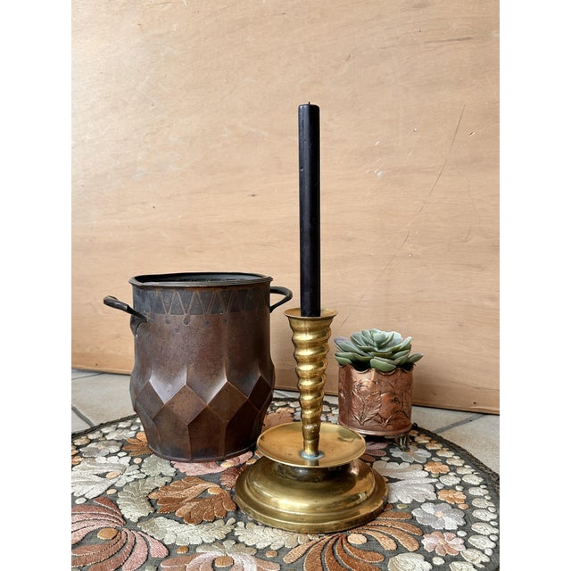 Antique Historicist Brass Candlestick, Germany, 1900s-1920s For Sale - Image 11 of 12