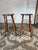 Vintage Early American Shaker Style Oak Wood Bar Stools. Set of 5 For Sale - Image 4 of 12