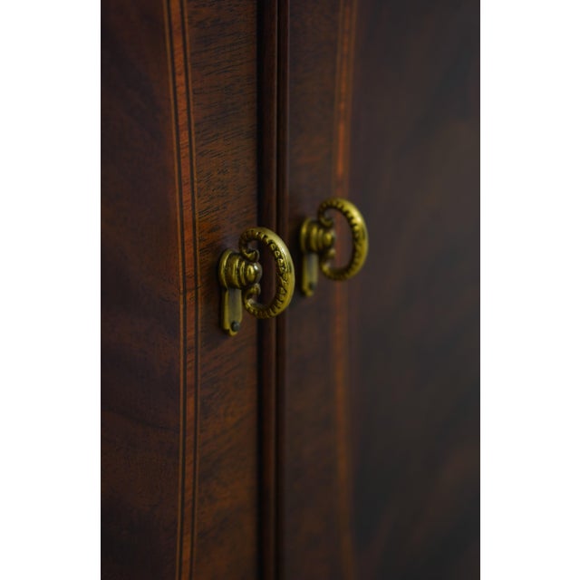 Wood Henkel Harris Mahogany Inlaid 4 Door Server For Sale - Image 7 of 12