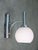 Metal Vintage Italian Chrome and Opaline Wall Lamp, 1970s For Sale - Image 7 of 8