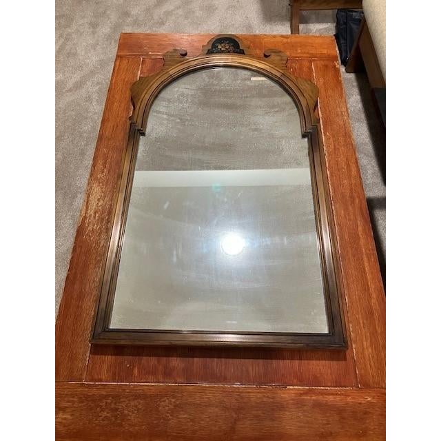 Queen Anne Wood Frame Walll Mirror For Sale - Image 3 of 9