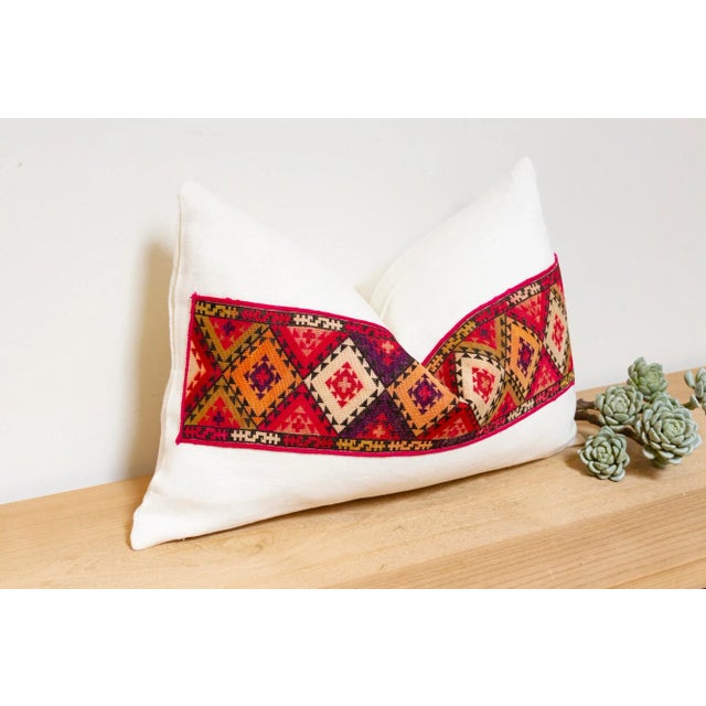 Asian Noor Antique Lakai Tribe Linen Pillow For Sale - Image 3 of 7