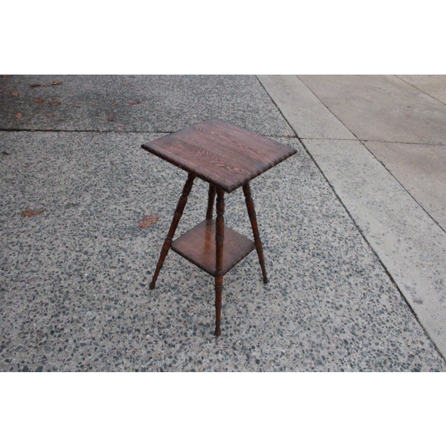 Gorgeous Antique Victorian Square Table with bottom shelf.. Very Good Hand crafted structural condition, All joints tight...