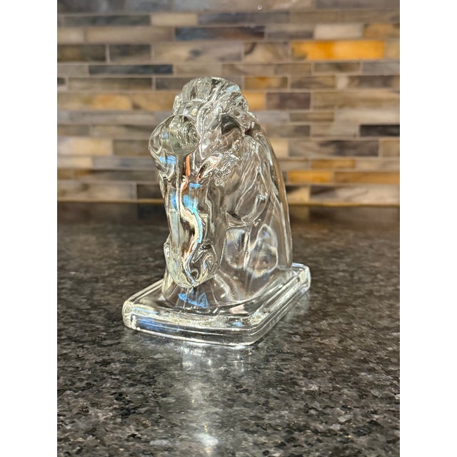 Transparent 1940’s Horse Equestrian Bookend Paperweight Federal Glass For Sale - Image 8 of 11