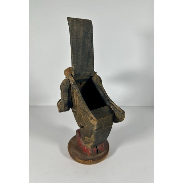Wood American Folk Art Cigarette Holder For Sale - Image 7 of 10