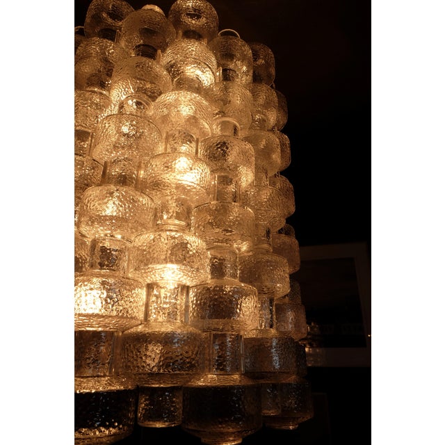 Large Festival Chandelier by Carl Fagerlund for Orrefors, 1960s For Sale - Image 6 of 11