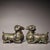 Asian Pair of Antique Bronze Ram Vessels With Gold and Silver Inlay, 3800g Total For Sale - Image 3 of 10