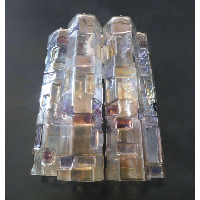 Italian 1960s Multicolored Murano Tubes Sconce by Mazzega For Sale - Image 3 of 9