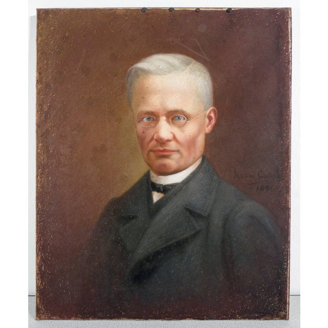 Portrait of a man by rosa catella, pastel on paper. Italy, 1891 origin italy period 1891 author the painting is signed in...