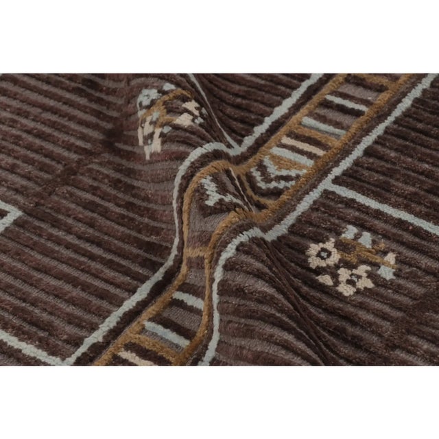 Textile Contemporary Art Deco Style Geometric Wool Rug by Rug & Kilim, India For Sale - Image 7 of 10