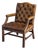 Large Gainsborough Library Armchair of Tufted Leather From England For Sale