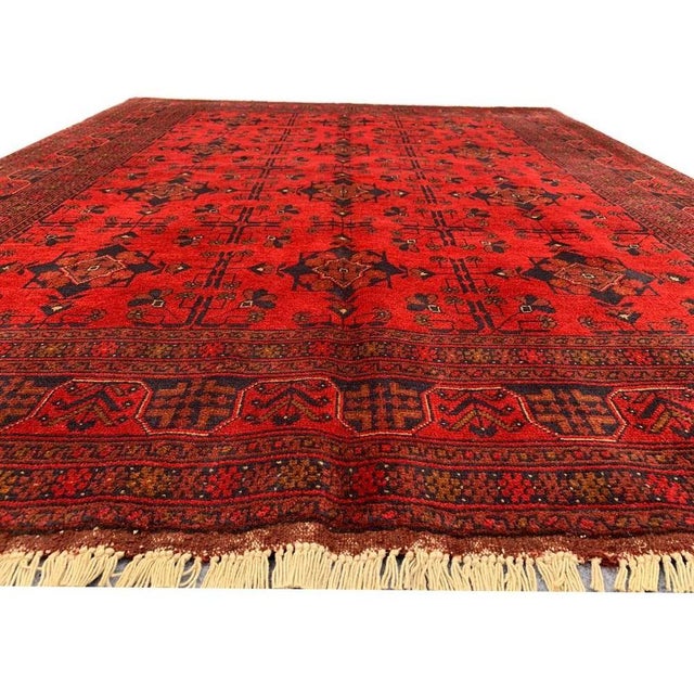 2020s Fine Quality Hand Knotted Afghan Khal Mohammadi Wool Area Rug 7.6 X 5.11 Ft For Sale - Image 5 of 14