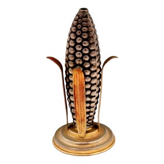 Silver Corncob Toothpick Holder For Sale