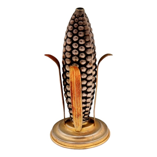 Silver Corncob Toothpick Holder For Sale