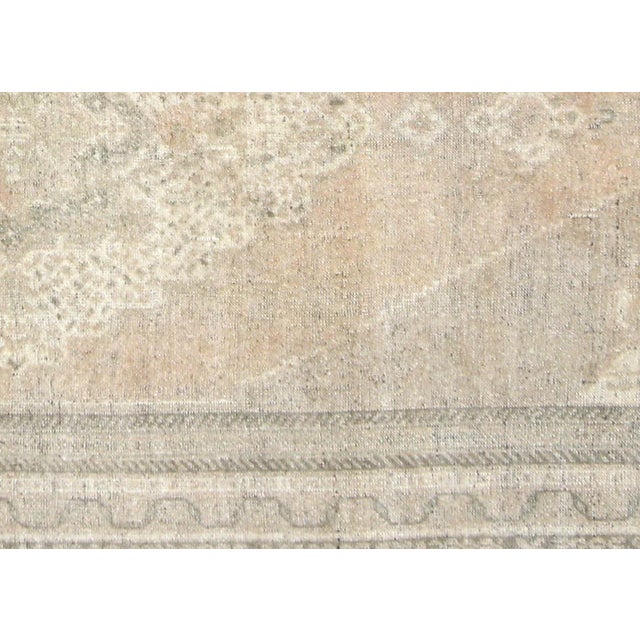 1960s Turkish Oushak Rug. Handwoven with wool on wool foundation in the Oushak region of Western Turkey. The Anatolian...
