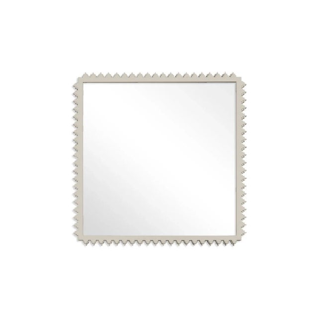 Contemporary Fleur Home Carnival Muses Square Mirror in Useful Gray, 47.5x47.5 For Sale - Image 3 of 3